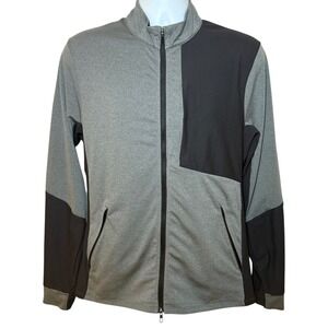 Lululemon Capacity Jacket Mens L Full Zip Black Gray Pockets Breathable Athletic